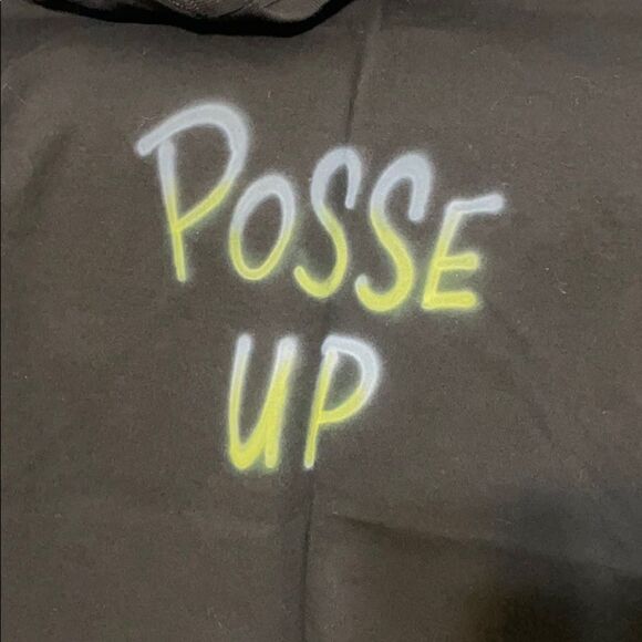 M&O Knits Funny Michelle Bisquit Black T-shirt Airbrushed Size Medium - Picture 3 of 10